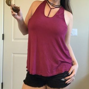 Bright purple we the free racer tank